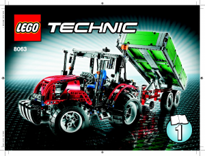 Bedienungsanleitung Lego set 8063 Technic Traktor mit Anhänger