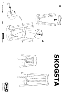 Manuale IKEA SKOGSTA (45cm) Sgabello