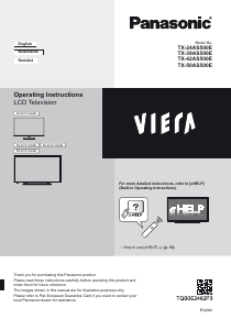 Manual Panasonic TX24AS500E LED Television