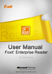 Bruksanvisning Foxit Enterprise Reader 6.0