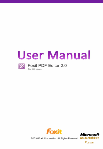 Handleiding Foxit PDF Editor 2.0