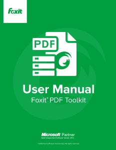 Bruksanvisning Foxit PDF Toolkit