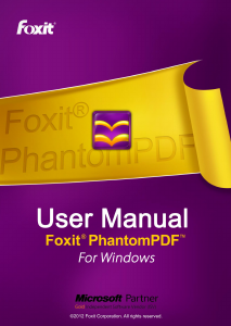 Bruksanvisning Foxit PhantomPDF 5.2