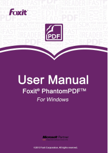 Manual Foxit PhantomPDF 6.0