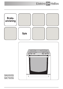 Bruksanvisning ElektroHelios SK6505SX Spis