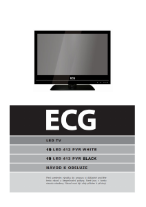 Manuál ECG 19 LED 412 PVR LED televize