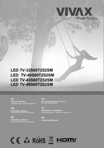 Handleiding Vivax TV-49S60T2S2SM LED televisie