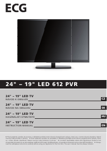 Használati útmutató ECG 19 LED 612 PVR LED-es televízió