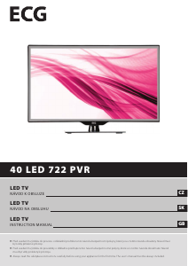 Manuál ECG 40 LED 722 PVR LED televize