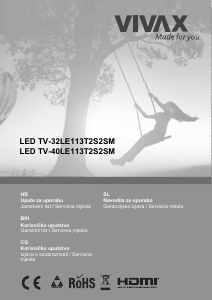 Priročnik Vivax TV-40LE113T2S2SM LED-televizor