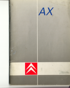 Mode d’emploi Citroën AX (1989)