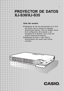 Manual de uso Casio XJ-S30 Proyector