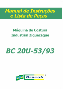 Manual Bracob BC 20U-53 Máquina de costura