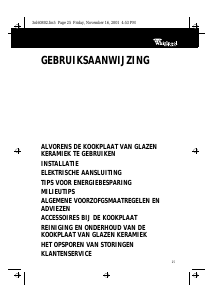 Handleiding Whirlpool AKM 950/G/IX Kookplaat