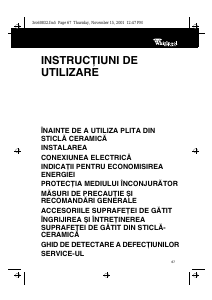 Manual Whirlpool AKM 950/NE/01 Plită
