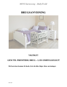 Brugsanvisning BabyTrold Mini Tremmeseng