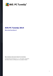 Bedienungsanleitung AVG PC TuneUp (2014)