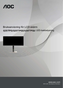 Bruksanvisning AOC Q2577PQU LCD skärm