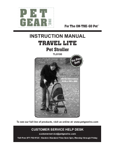 Manual PetGear Travel Lite Pet Stroller