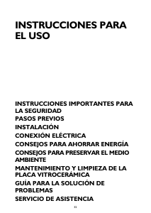 Manual de uso Whirlpool AKT 8090/NE Placa