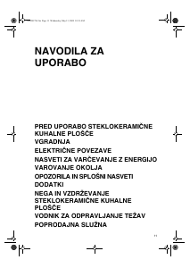 Priročnik Whirlpool AKT 820/IX Grelna plošča