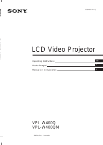 Mode d’emploi Sony VPL-W400Q Projecteur