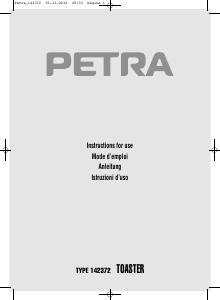 Bruksanvisning Petra Belluno TA 521.35 Brödrost