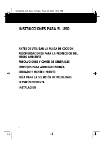 Manual de uso Whirlpool G2P HG61/WH Placa