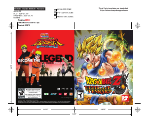 Mode d’emploi Sony PlayStation 3 Dragon Ball Z - Ultimate Tenkaichi