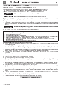 Manuale Whirlpool GMR 6442/IXL Piano cottura