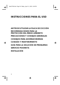 Manual de uso Whirlpool HOB 452/S Placa