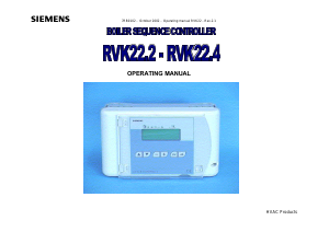 Manual Siemens RVK22.2 Thermostat