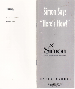 Handleiding IBM Simon Mobiele telefoon