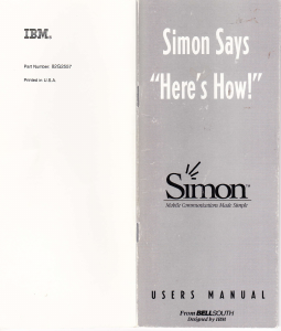 Bruksanvisning IBM Simon Mobiltelefon