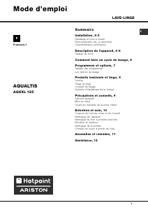 Mode d’emploi Hotpoint-Ariston AQXXL 125 Aqualtis Lave-linge