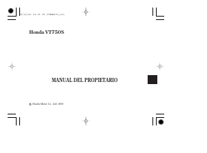 Manual de uso Honda VT750S (2009) Motocicleta