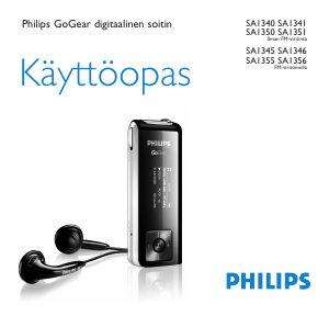 Käyttöohje Philips SA1355 GoGear MP3-soitin