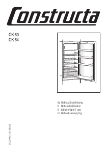 Manuale Constructa CK60230 Frigorifero