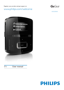 Manual Philips SA3SDR00DN GoGear Mp3 Player