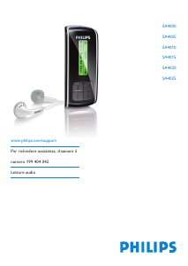 Manuale Philips SA4000 Lettore Mp3