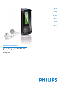 Käyttöohje Philips SA4000 MP3-soitin