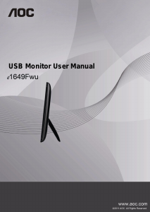 Handleiding AOC E1649FWU LCD monitor