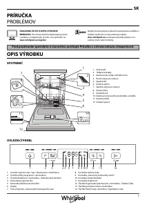 Návod Whirlpool WBC 3C26 X Umývačka riadu