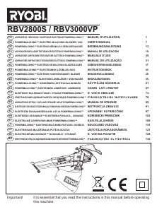 Manuale Ryobi RBV3000VP Soffiatore