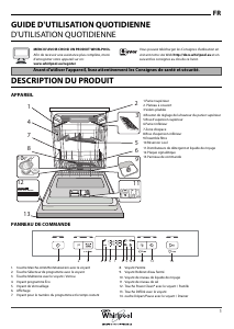 Mode d’emploi Whirlpool WFC 3C26 PF X SA Lave-vaisselle