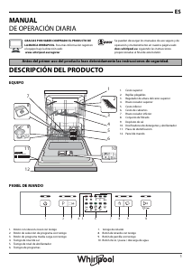 Manual de uso Whirlpool WFE 2B19 X Lavavajillas