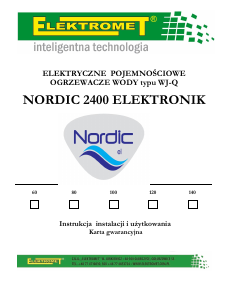 Instrukcja Nordic 2400 Elektronik 120L  Bojler