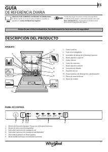 Manual de uso Whirlpool WIE 2B19 N Lavavajillas