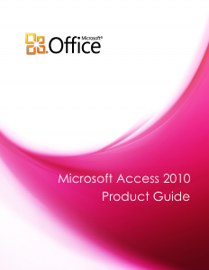 Handleiding Microsoft Access 2010