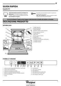 Manuale Whirlpool WIO 3P23 PL Lavastoviglie